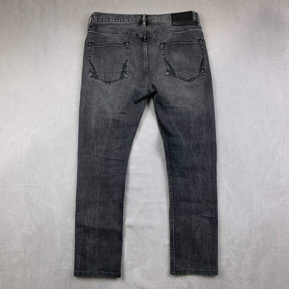 AllSaints Mens Pants 30 Gray Denim Jeans Cigarette Skinny Button Fly Rock 30x26 - Picture 9 of 11